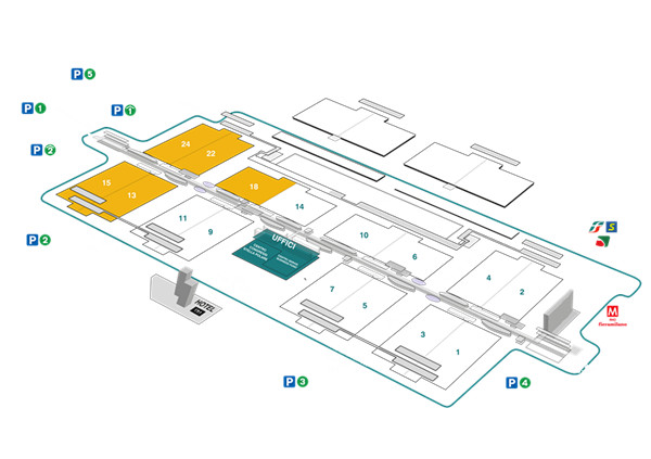 意大利雙輪車展展會(huì)場(chǎng)地平面圖
